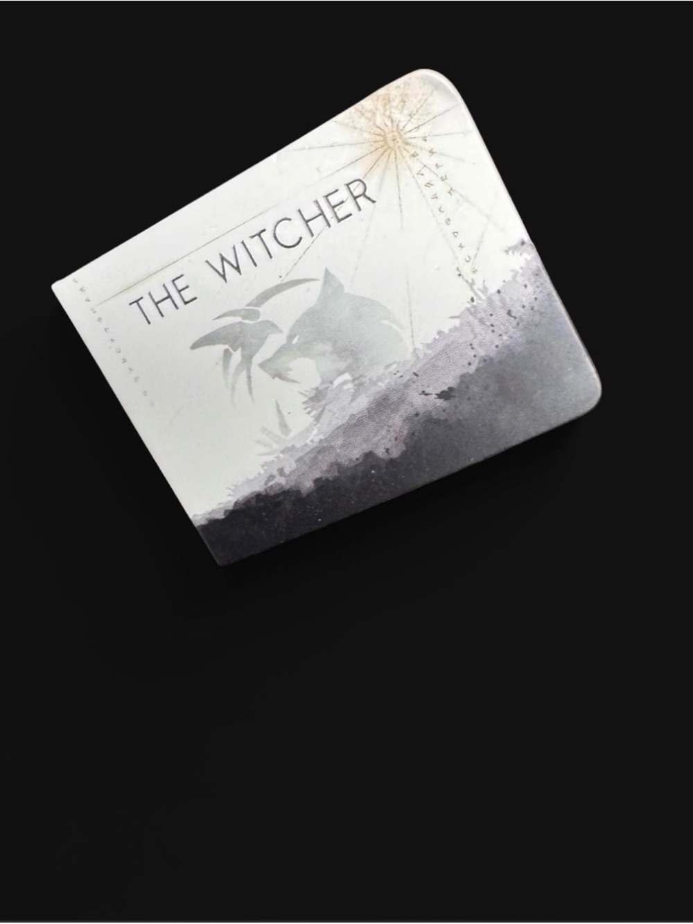 Netflix The Witcher Collectible pin - White, Gray, Black with the branded card